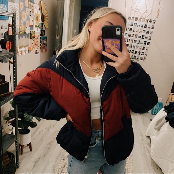 Urban Outfitters Jackets & Blazers - Blue and red puffer